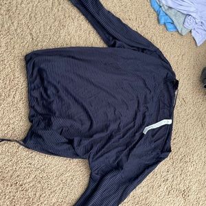 blue striped lululemon long sleeve shirt